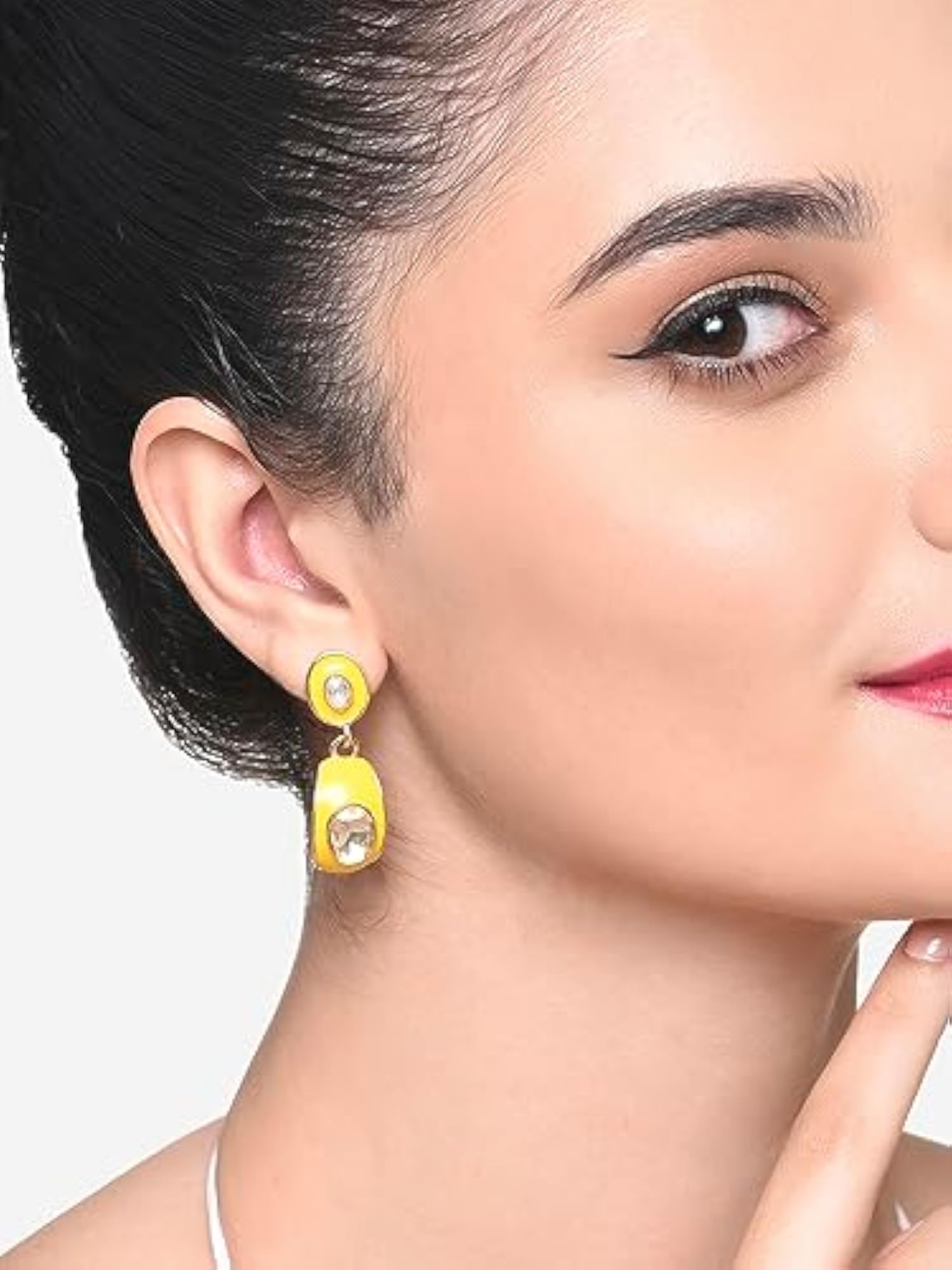 Enamel Contemporary Drop Earring For Women